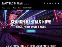 Tablet Screenshot of partybusinmiami.com